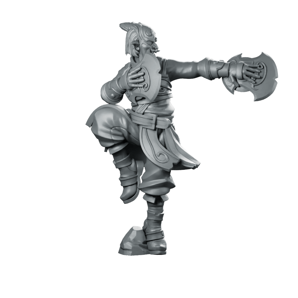 Cymbal Master Bard Miniature Masked Battle Dancer - CastNPlay - We Print Miniatures