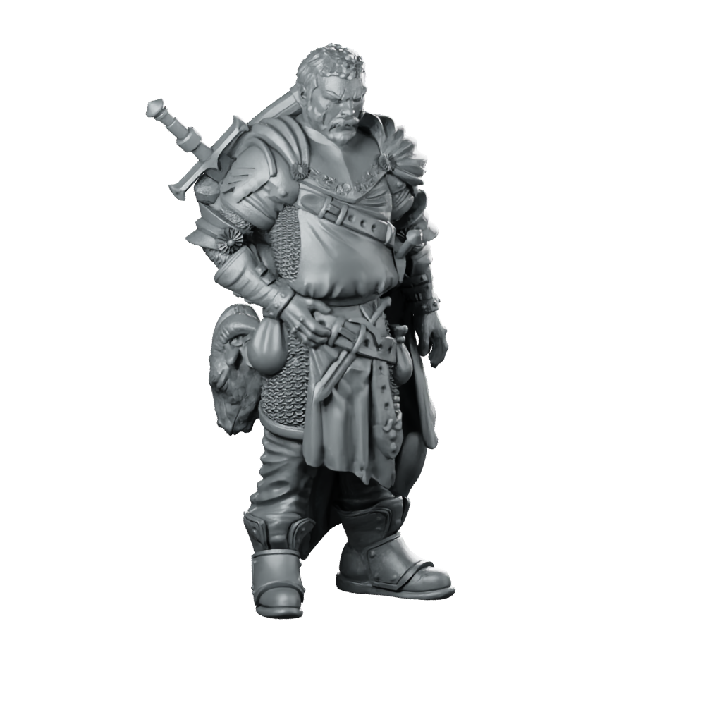 6 Cyprian Miniature Armored Human Paladin Fighter Miniature 360 Spin 01