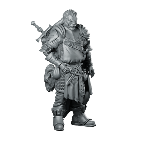 6 Cyprian Miniature Armored Human Paladin Fighter Miniature 360 Spin 01