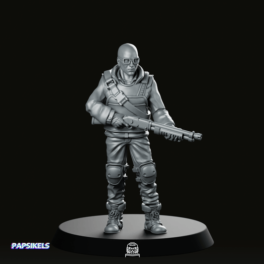 Da Is One Synthetic Corporate Security Drone 2 Miniature - Papsikels Miniatures - We Print Miniatures