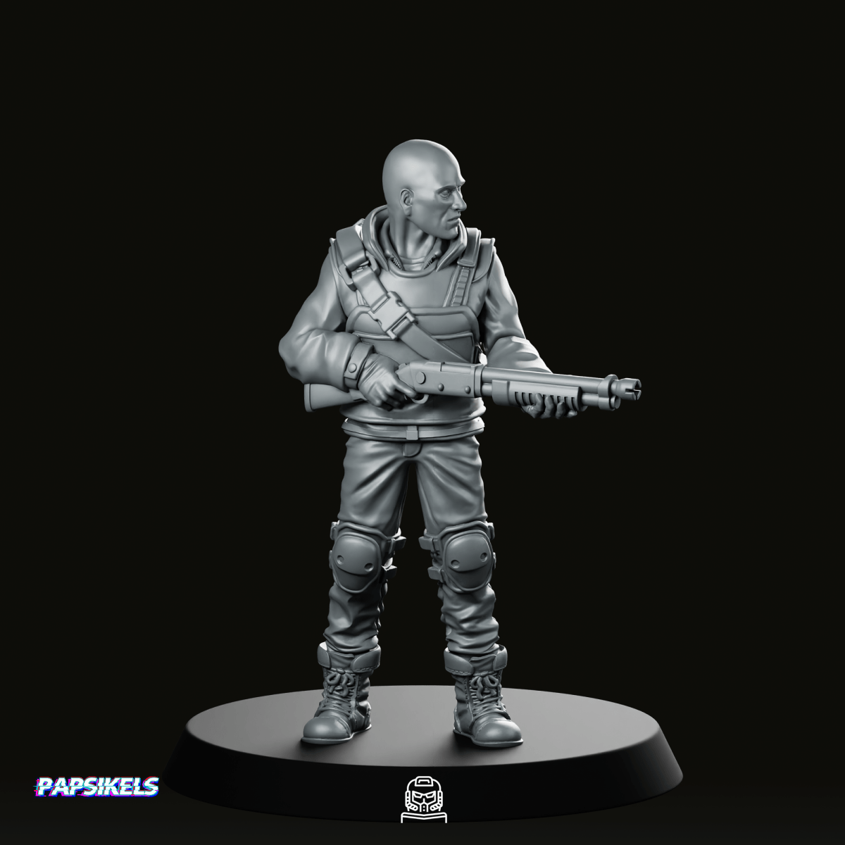 Da Is One Synthetic Corporate Security Drone 4 Miniature - Papsikels Miniatures - We Print Miniatures