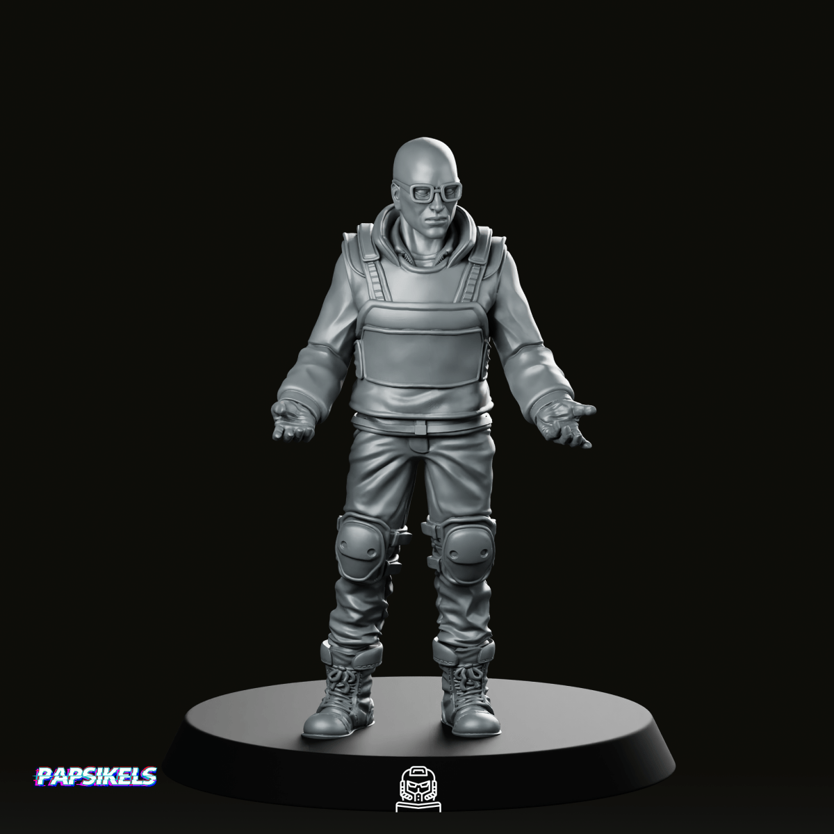 Da Is One Synthetic Corporate Security Drone 7 Miniature - Papsikels Miniatures - We Print Miniatures