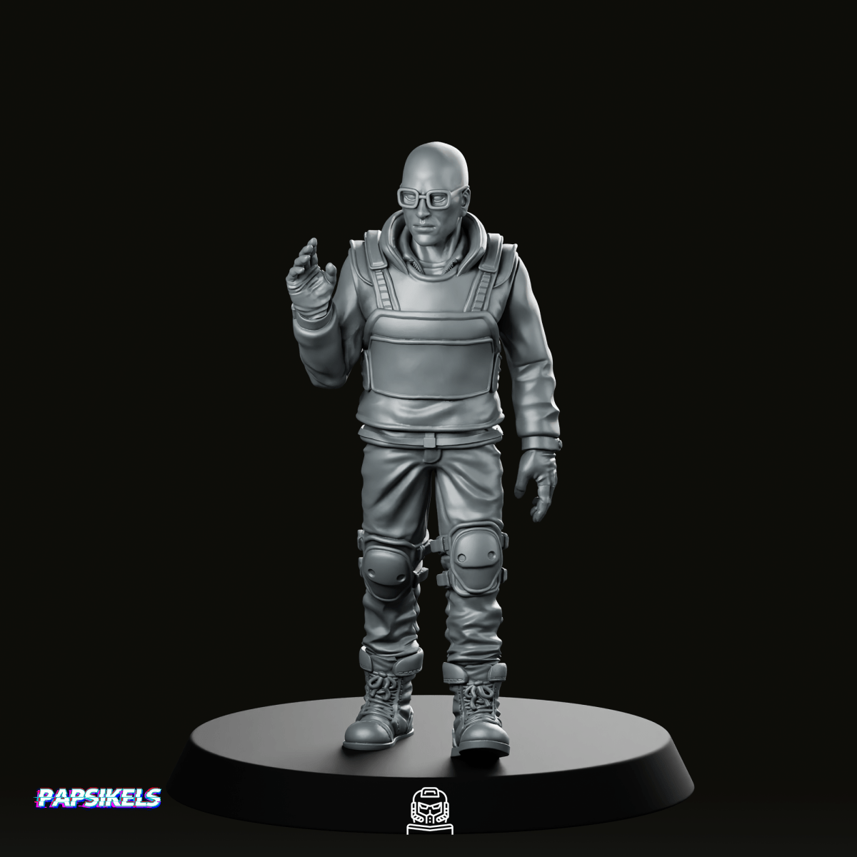 Da Is One Synthetic Corporate Security Drone 8 Miniature - Papsikels Miniatures - We Print Miniatures