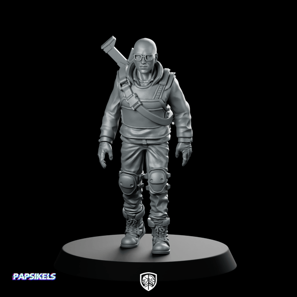 Da Is One Synthetic Corporate Security Drone Miniature - Papsikels Miniatures - We Print Miniatures