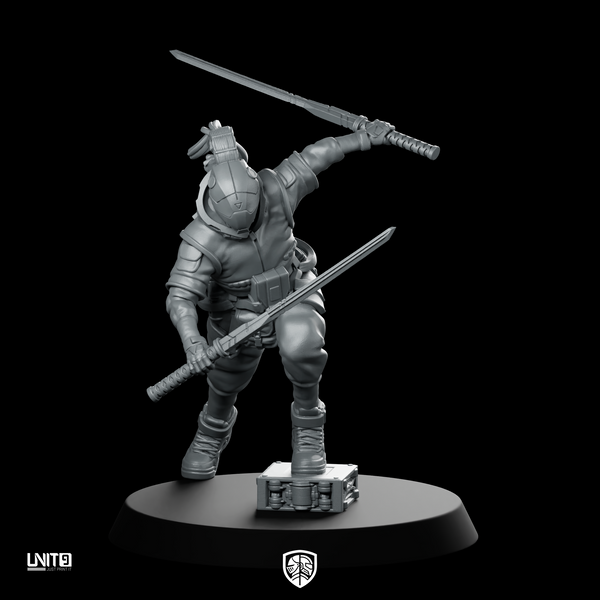 Daisuke 01 Cyberpunk Miniature Futuristic Swordsman Operative