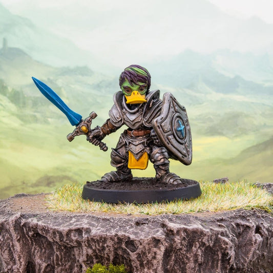 Daki Of Quackosia Mallard Knight Miniature - We Print Miniatures