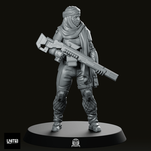 Dalia Al Basir Pose1 Miniature - Unit9 - We Print Miniatures