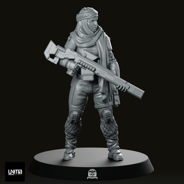 Dalia Al Basir Pose1 Miniature - Unit9 - We Print Miniatures