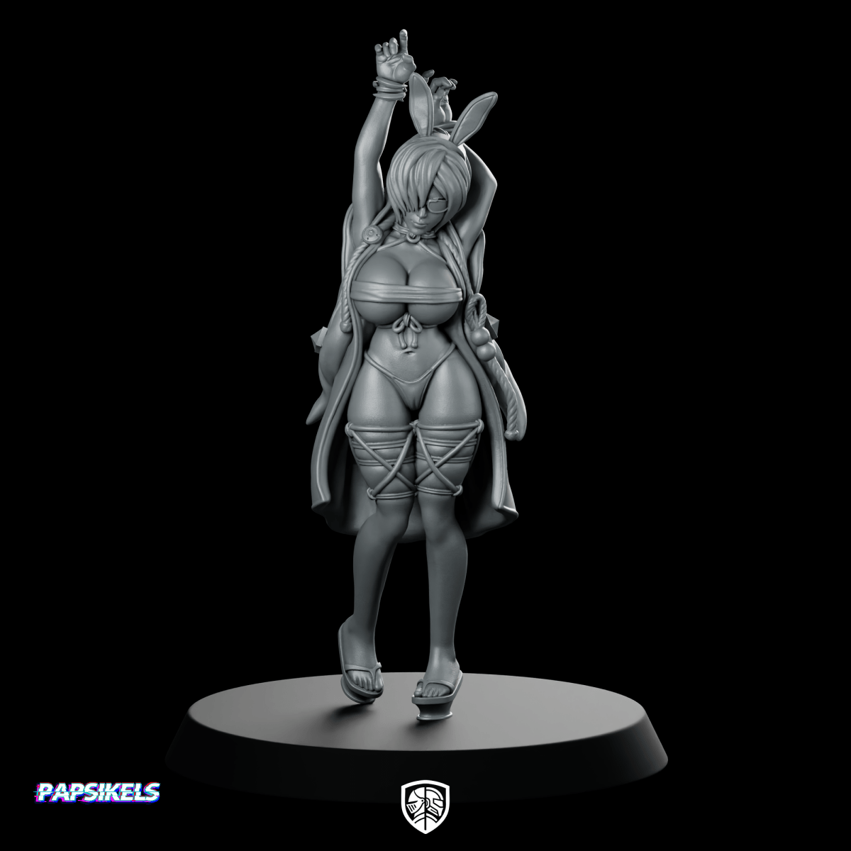 Danger Girl Cyberbunny Anyong Ha Saori Miniature - Papsikels Miniatures - We Print Miniatures