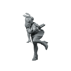 Danger Girls Abie Biduya Miniature Cyberpunk Bunny - Ears - Papsikels Miniatures - We Print Miniatures