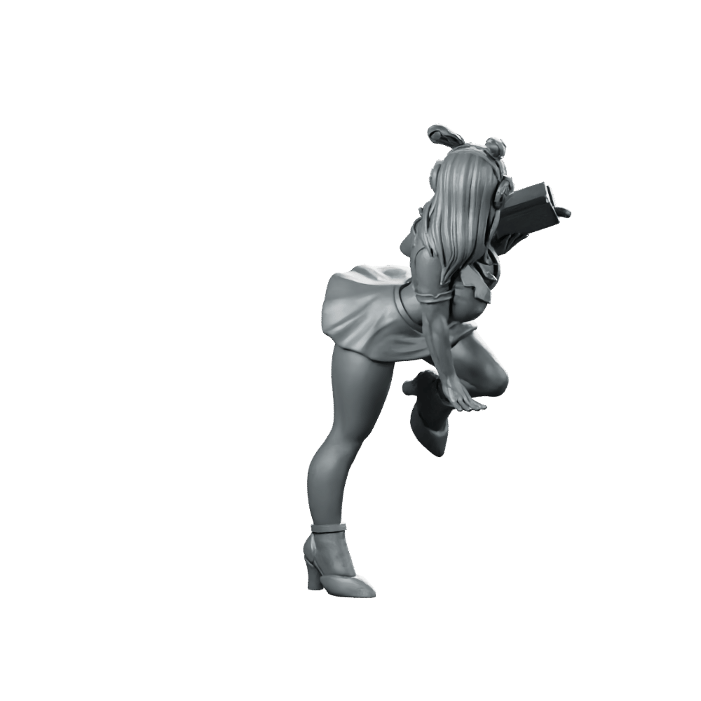 Danger Girls Abie Biduya Miniature Cyberpunk Bunny - Ears - Papsikels Miniatures - We Print Miniatures