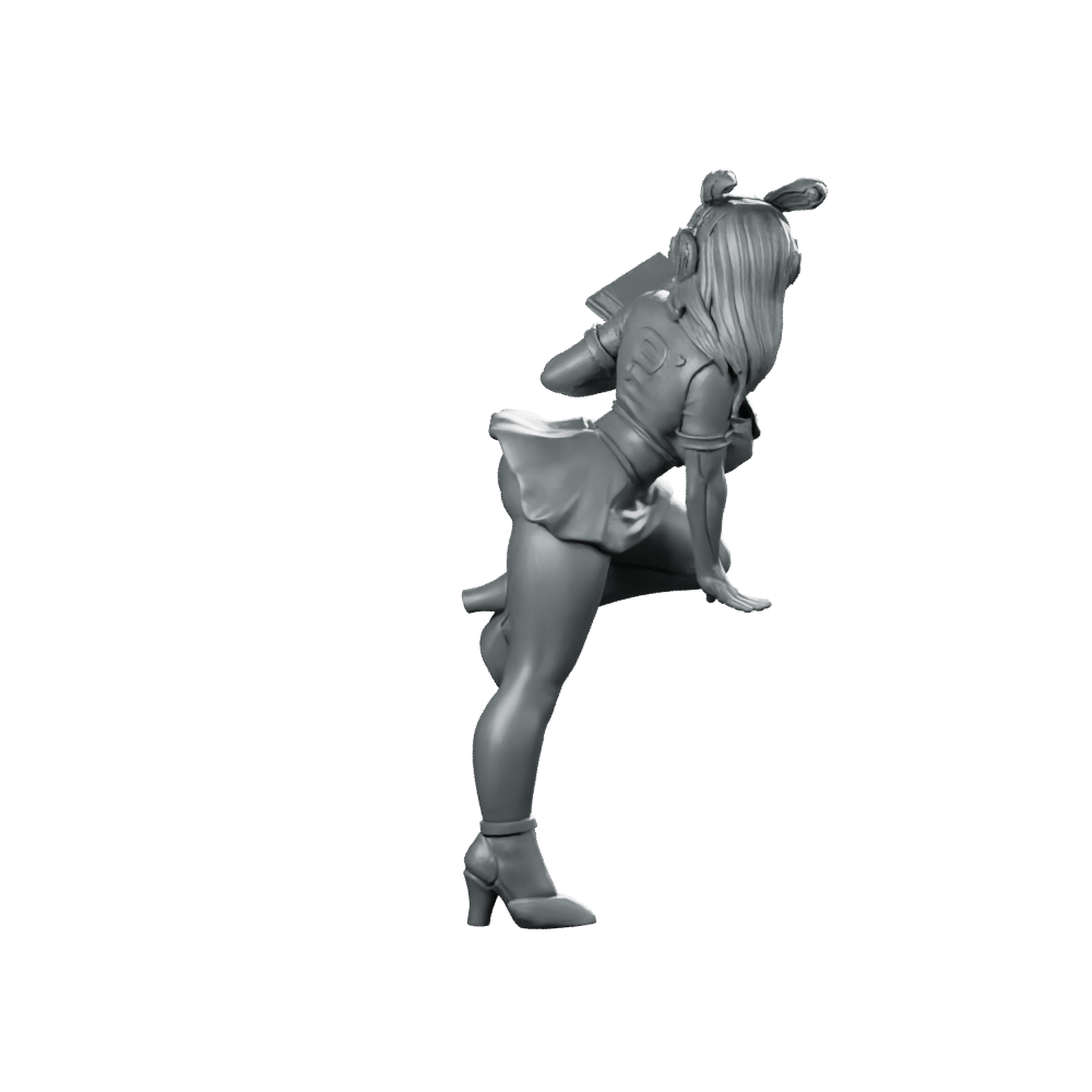 Danger Girls Abie Biduya Miniature Cyberpunk Bunny - Ears - Papsikels Miniatures - We Print Miniatures