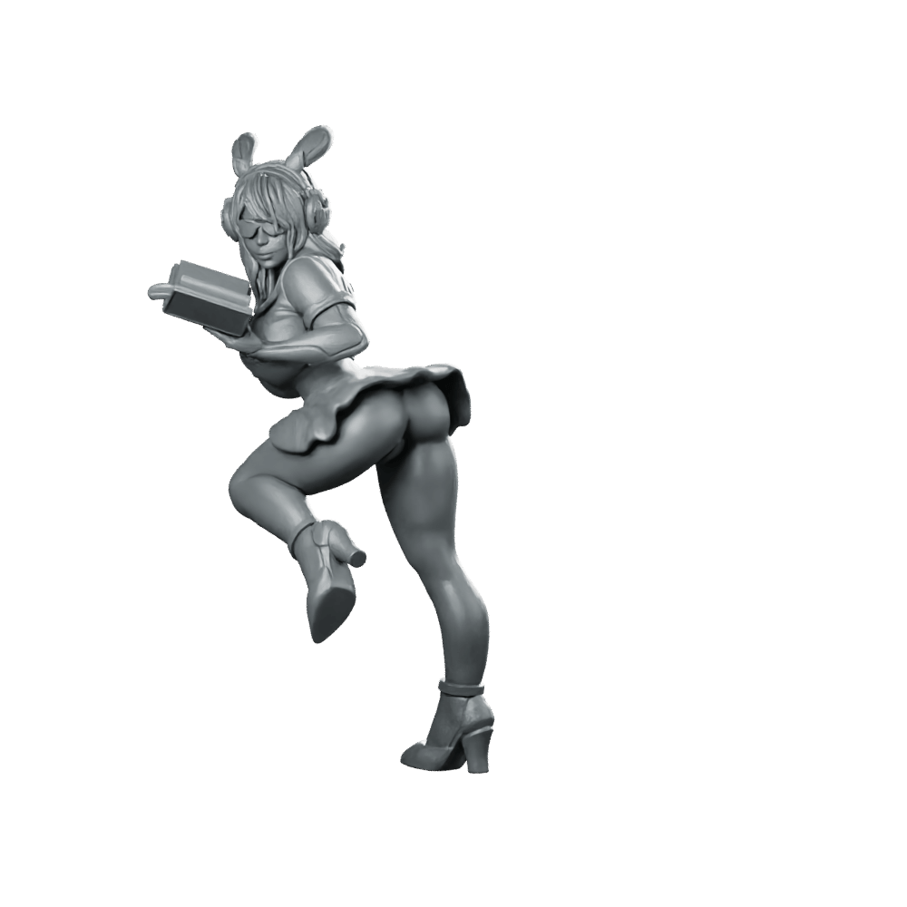 Danger Girls Abie Biduya Miniature Cyberpunk Bunny - Ears - Papsikels Miniatures - We Print Miniatures