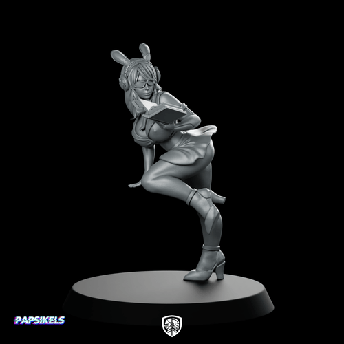 Danger Girls Abie Biduya Miniature Cyberpunk Bunny - Ears - Papsikels Miniatures - We Print Miniatures