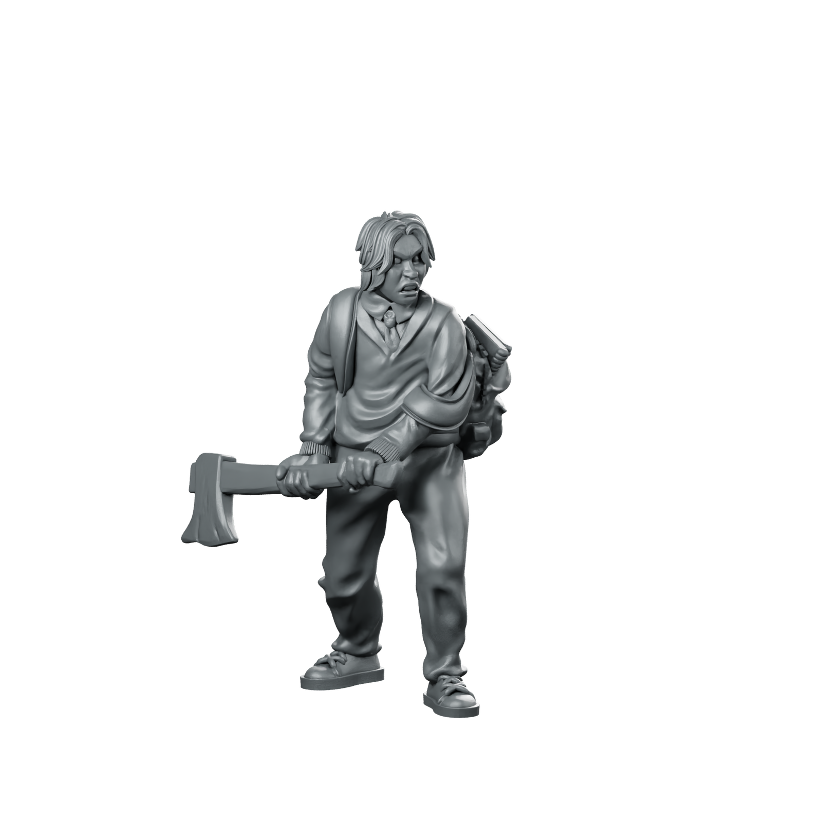 Daniel Miniature Survivor Civilian Axe Wielding Miniature 360 Spin 01
