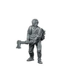 Daniel Miniature Survivor Civilian Axe Wielding Miniature 360 Spin 01