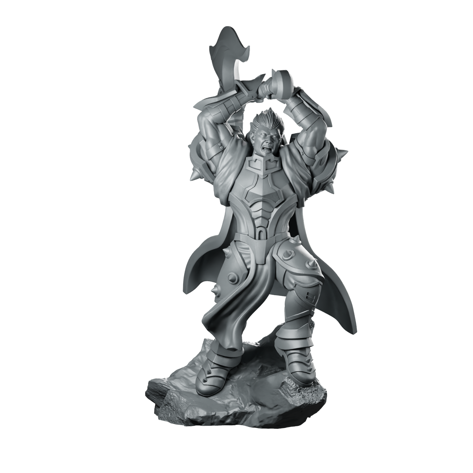 Darius Miniature Armoured Berserker Warrior Axe Miniature 360 Spin 01