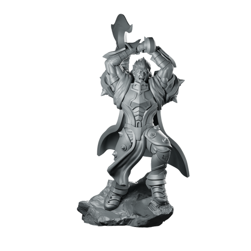 Darius Miniature Armoured Berserker Warrior Axe Miniature 360 Spin 01