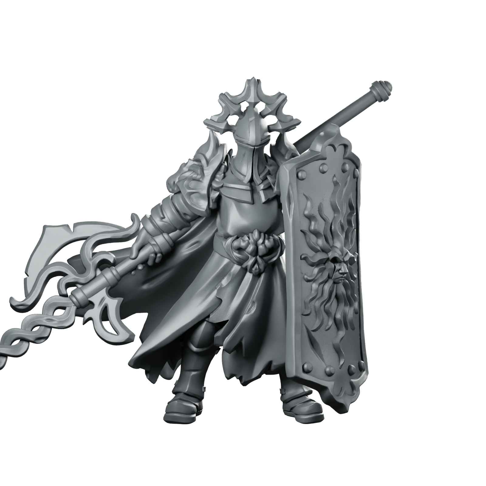 Dark Knight 02 Miniature Sunshield Paladin Knight Miniature 360 Spin 01