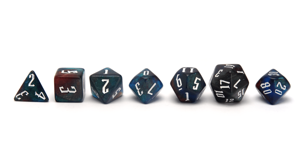 Dark Magic Dice - Abyssal Blue - DiceRoll UK - We Print Miniatures