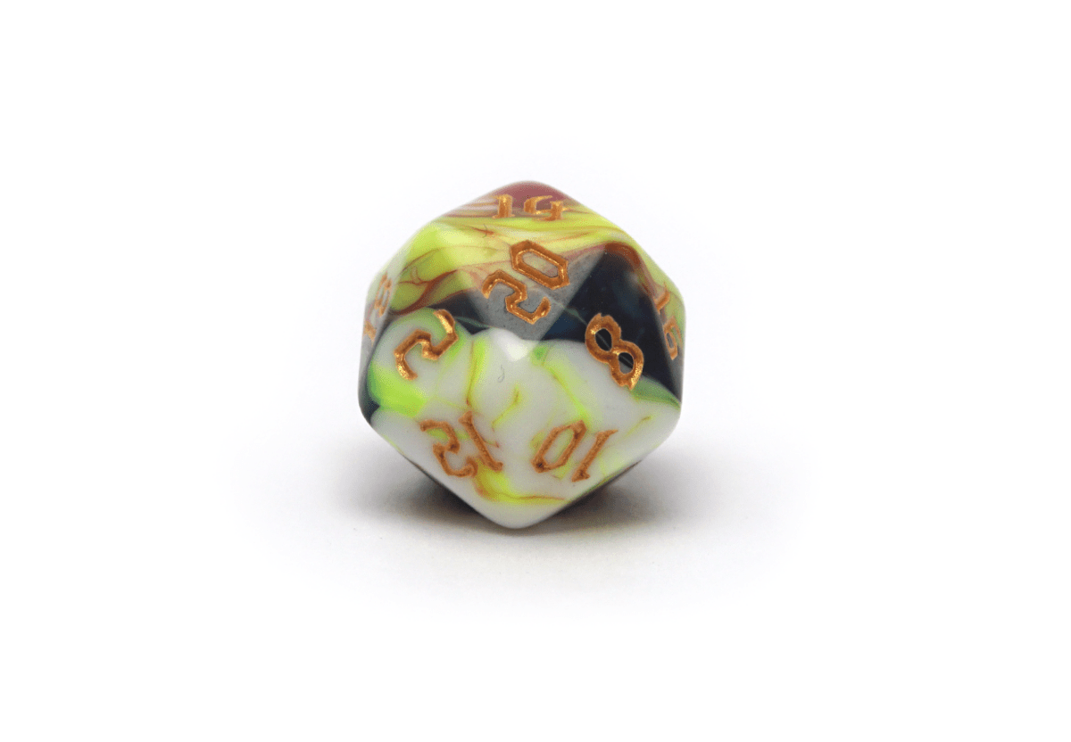 Dark Magic Dice - Chaotic Green - DiceRoll UK - We Print Miniatures