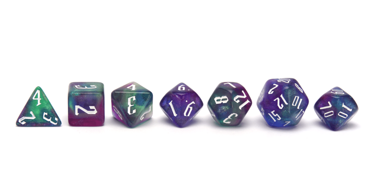 Dark Magic Dice - Cosmic Purple - DiceRoll UK - We Print Miniatures