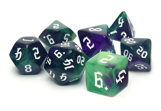 Dark Magic Dice - Warlock Green - DiceRoll UK - We Print Miniatures