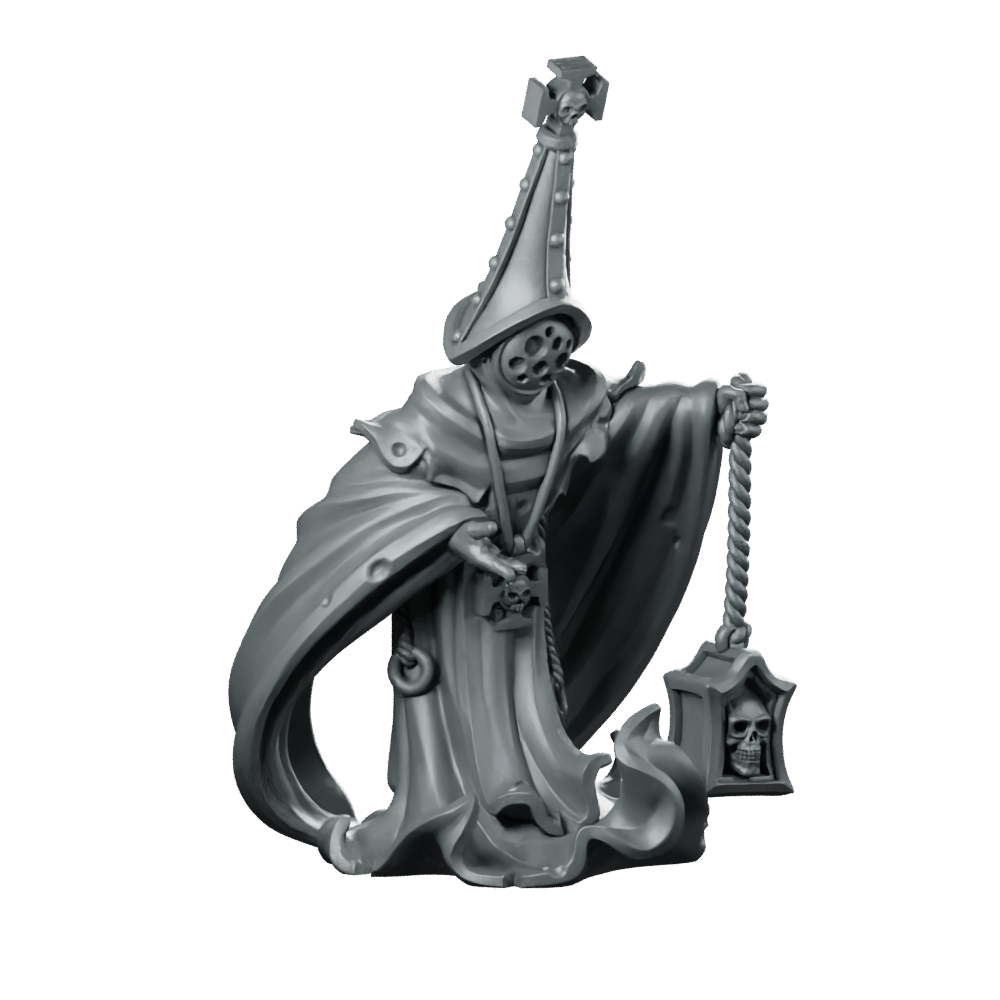 Trench Soldier Dark Priest Fantasy Miniature Skull Lantern - Vae Victis - We Print Miniatures
