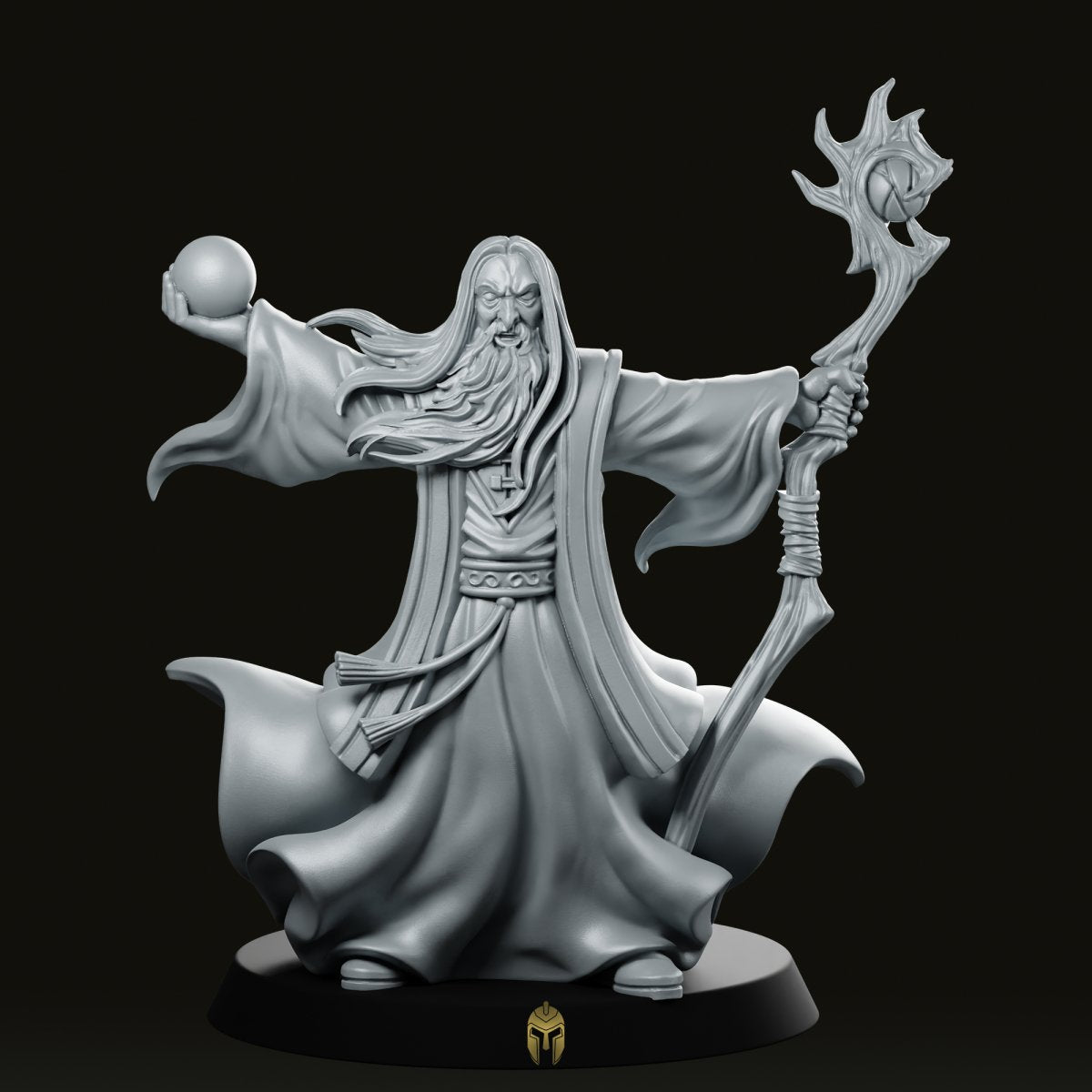 Dark Wizard Gormund Miniature - We Print Miniatures