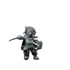 Dashing with Blade Miniature Elf Rogue Dagger Sprinting - CastNPlay - We Print Miniatures