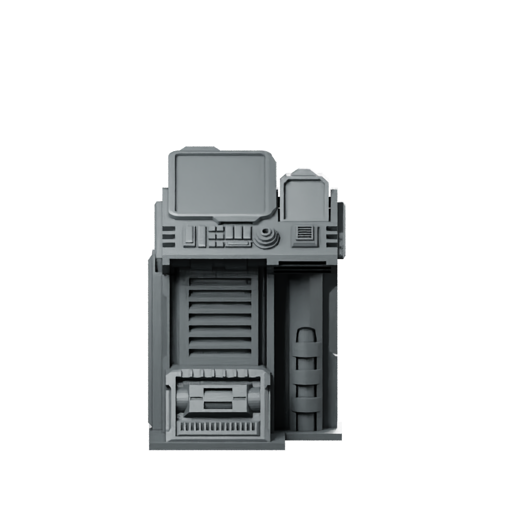 Data Terminal C Miniature Sci-Fi Terrain Console Miniature 360 Spin 01