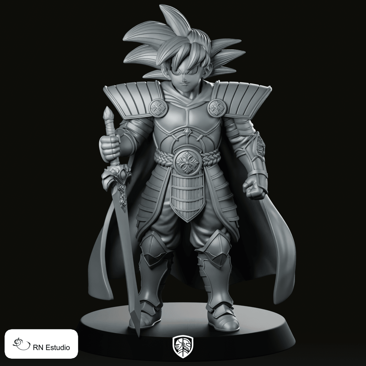 Db Goku Knight Miniature Armoured Sword Champion Hero - RN Estudio - We Print Miniatures