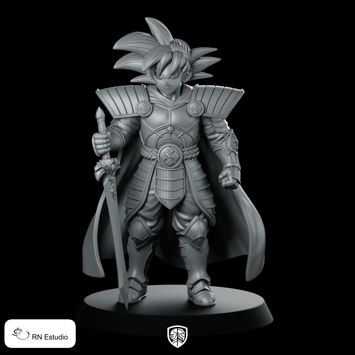Db Goku Knight Miniature Armoured Sword Champion Hero - RN Estudio - We Print Miniatures