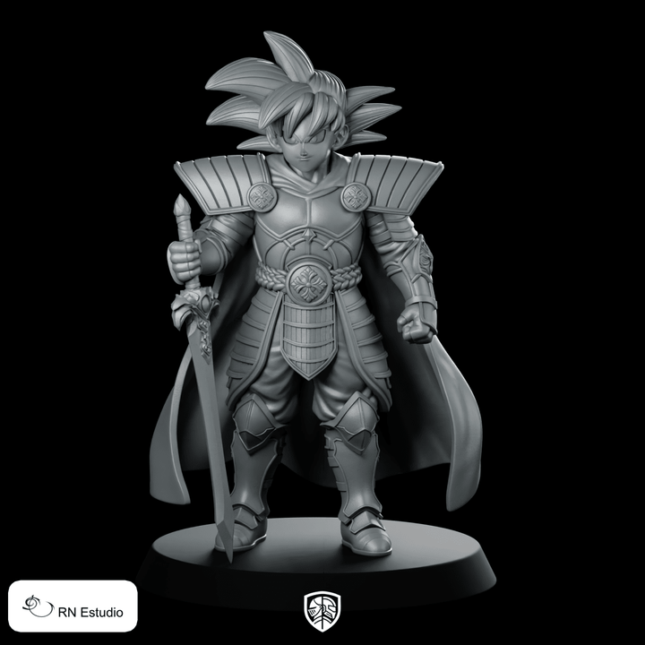 DB Goku Knight Miniatuur Gepantserd Zwaard Kampioen Held
