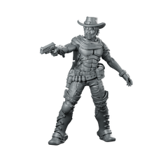 Dead Eye Trevor Cyber Cowboy 3 Miniature Gunslinger Miniature 360 Spin 01