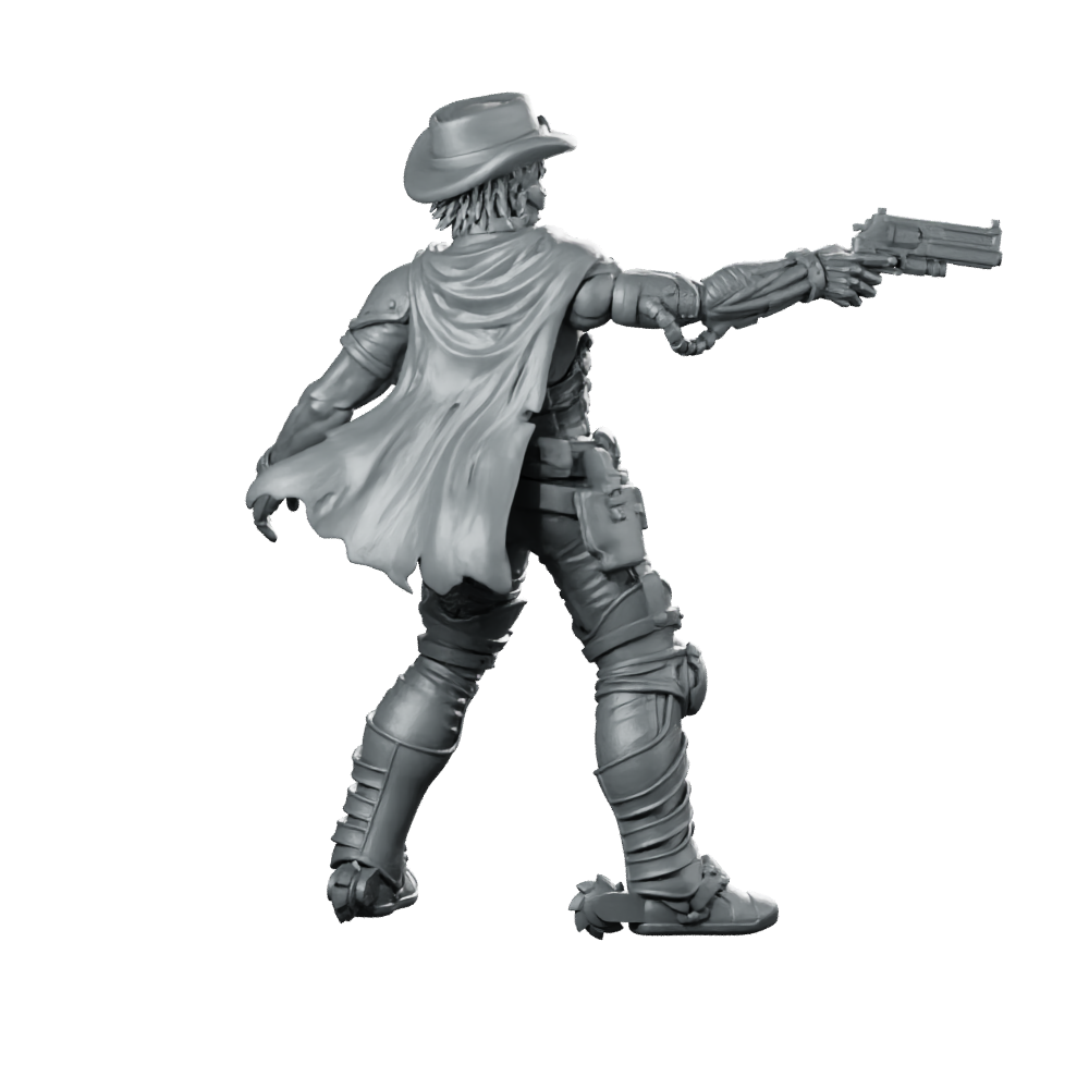 Dead Eye Trevor Cyber Cowboy 3 Miniature Gunslinger Miniature 360 Spin 04