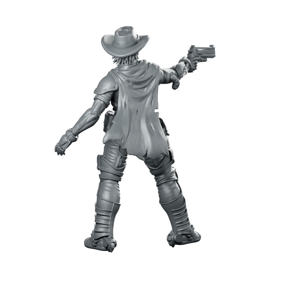 Dead Eye Trevor Cyber Cowboy 3 Miniature Gunslinger Miniature 360 Spin 05