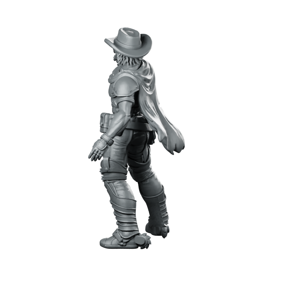 Dead Eye Trevor Cyber Cowboy 3 Miniature Gunslinger Miniature 360 Spin 06