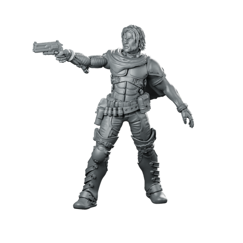Dead Eye Trevor Cyber Cowboy 4 Miniature Gunslinger Miniature 360 Spin 01