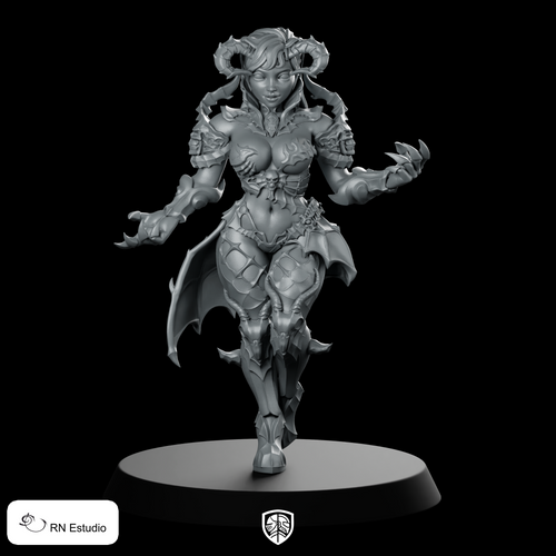 Deamon Levedith Witch Miniature Demon Sorceress Horned Cloaked