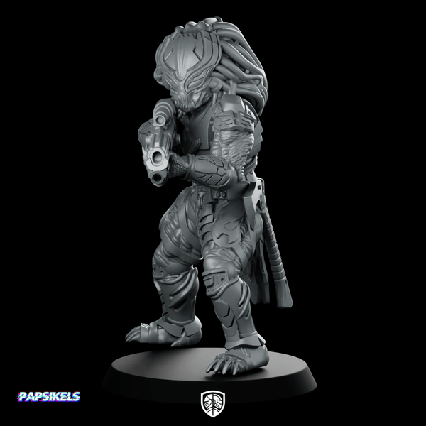 Death Squad Bone Auditor Skull Hunter Miniature Sci - Fi - Papsikels Miniatures - We Print Miniatures