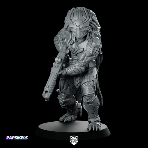 Death Squad Bone Keeper Skull Hunter Miniature Armoured - Papsikels Miniatures - We Print Miniatures