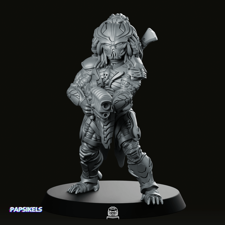 Death Squad Heavy Weapon Skull Hunter Miniatuur Sci-Fi