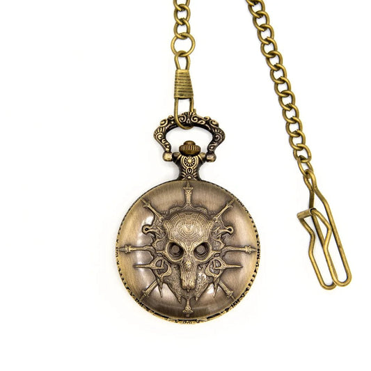 Death's Keeper | Pocket Watch Case | Ancient Gold - Tabletop Dominion - We Print Miniatures