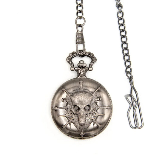 Death's Keeper | Pocket Watch Case | Ancient Silver - Tabletop Dominion - We Print Miniatures