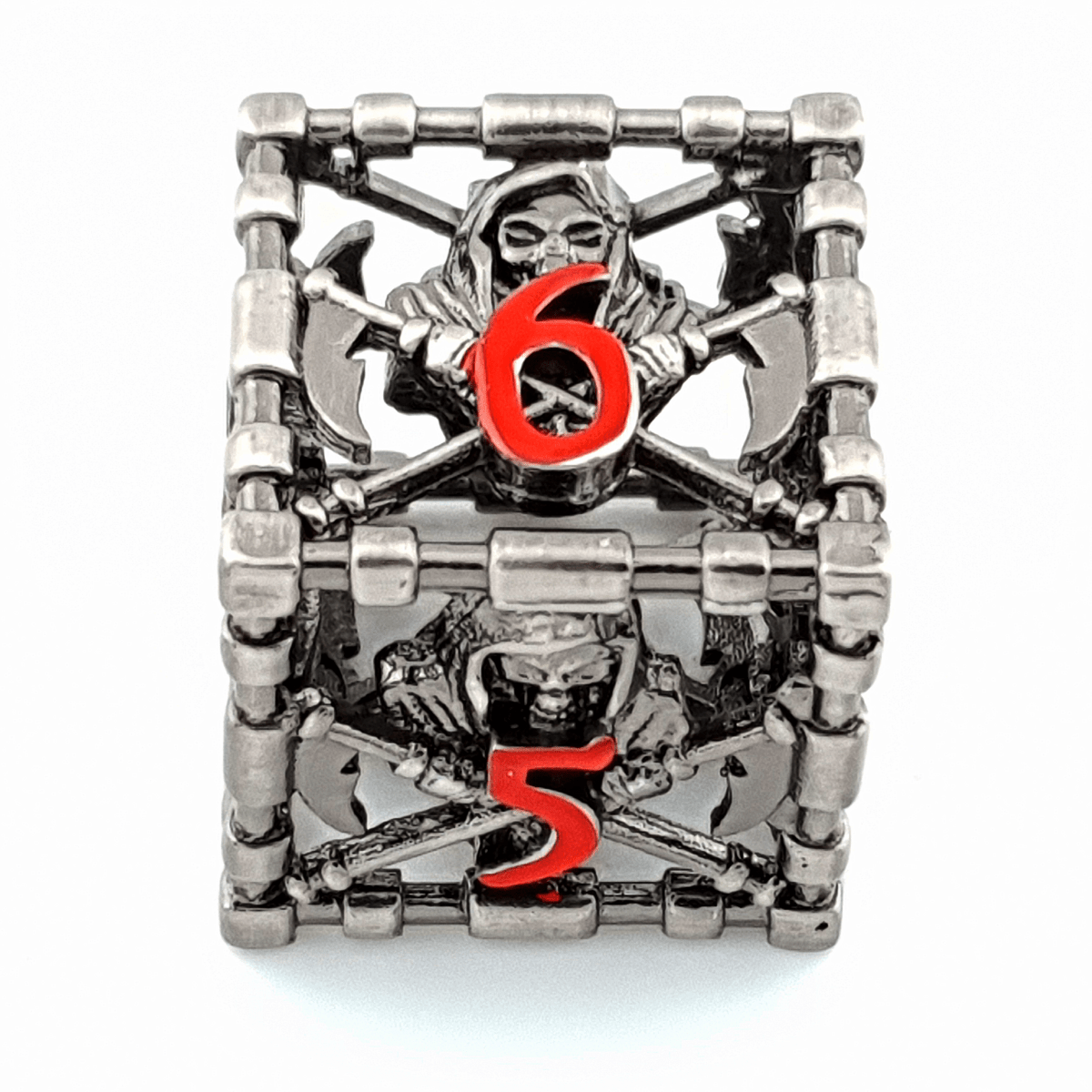 Death's Whisper | Hollow Metal Dice | 7 Piece Set - Tabletop Dominion - We Print Miniatures