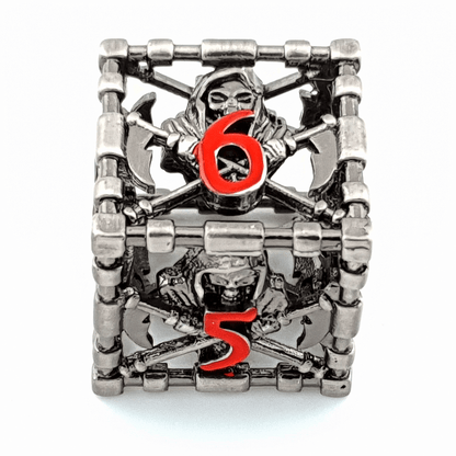 Death's Whisper | Hollow Metal Dice | 7 Piece Set - Tabletop Dominion - We Print Miniatures