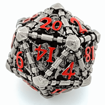 Death's Whisper | Hollow Metal Dice | 7 Piece Set - Tabletop Dominion - We Print Miniatures