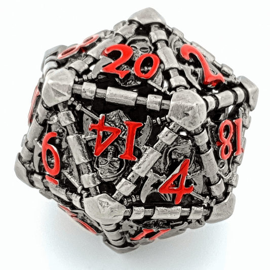 Death's Whisper | Hollow Metal Dice | 7 Piece Set - Tabletop Dominion - We Print Miniatures