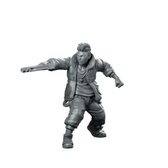 Dee Ramirez Cyber Edgestrider Miniature Cyberpunk Gunfighter Miniature 360 Spin 01